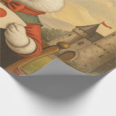 Whimsical White Rabbit Hearts Enchanted Wonderland Geschenkpapier (Ecke)