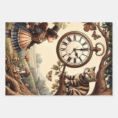 Whimsical White Rabbit Hearts Enchanted Wonderland Geschenkpapier Set (Vorderseite 2)