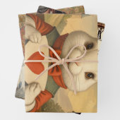 Whimsical White Rabbit Hearts Enchanted Wonderland Geschenkpapier Set (Beispiel)