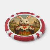 Whimsical White Rabbit Hearts Enchanted Wonderland Pokerchips (Einzeln)