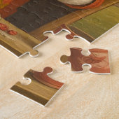 Whimsical White Rabbit Hearts Enchanted Wonderland Puzzle (Seite)