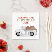 Whimsical White Truck mit Apple Crates Serviette (Beispiel)