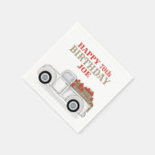 Whimsical White Truck mit Apple Crates Serviette (Ecke)