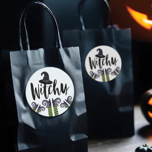 Whimsical Wicked Hexy Halloween Runder Aufkleber
