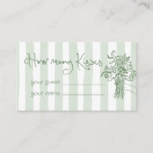 Whimsical Wie viele Küsse Sage grün Begleitkarte (Vorderseite)