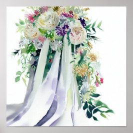 Whimsical & Wild, Bridal Cascading Bouquet 2, Poster
