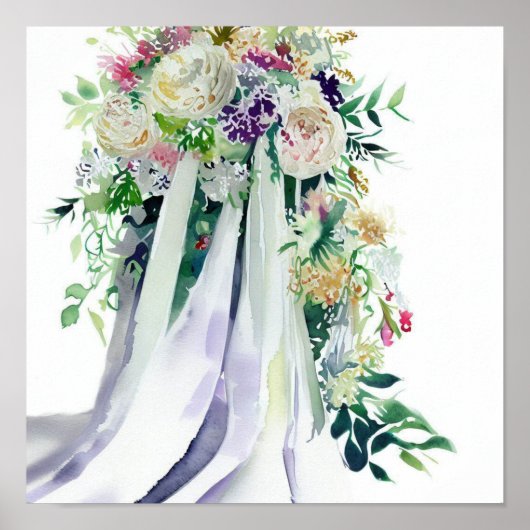 Whimsical & Wild, Bridal Cascading Bouquet 2, Poster (Vorne)