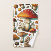 Whimsical Wild Mushrooms Badhandtuch Set (Handtuch)