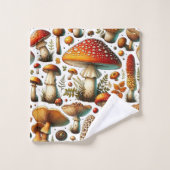 Whimsical Wild Mushrooms Badhandtuch Set (Waschlappen)