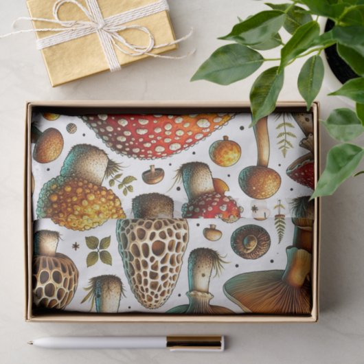 Whimsical Wild Mushrooms Seidenpapier (Geschenk)