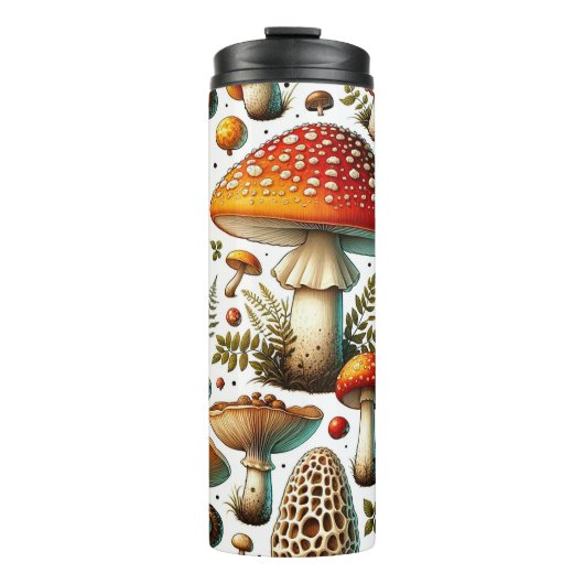Whimsical Wild Mushrooms Thermosbecher (Vorderseite)