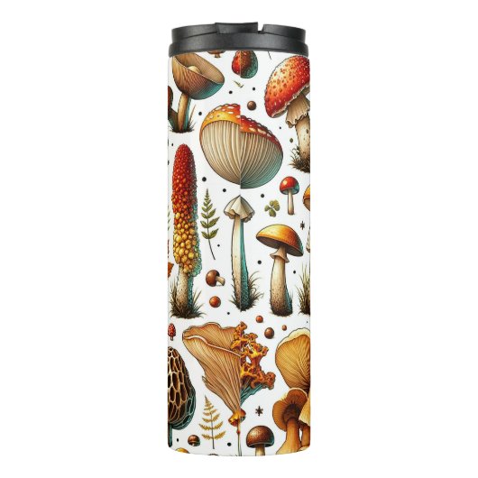 Whimsical Wild Mushrooms Thermosbecher (Rückseite)