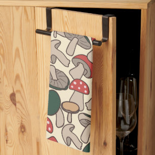 Whimsical Wild Pilze & Giftpilz Geschirrtuch
