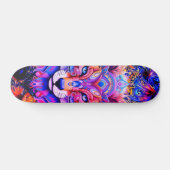 Whimsical Wild Wolf Abstrakt Art Skateboard Deck (Horizontal)