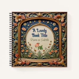 Whimsical Wildblume Abend William Morris Style Notizblock