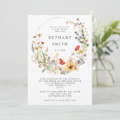 Whimsical Wildblume Baby Dusche Einladung (Stehend Vorderseite)