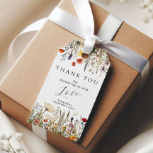 Whimsical Wildblume Baby Dusche Vielen Dank