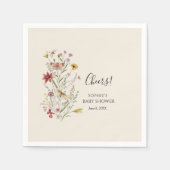 Whimsical Wildblume Baby im Blut Serviette (Vorderseite)