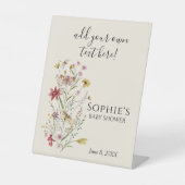 Whimsical Wildblume Baby in Bloom Custom Words Sockelschild (Vorderseite)