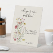 Whimsical Wildblume Baby in Bloom Custom Words Sockelschild (In SItu)