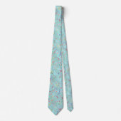 Whimsical Wildblume Blue Neck Tie Krawatte (Vorderseite)
