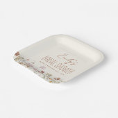 Whimsical Wildblume Boho Brautparty in Bloom Pappteller (Gewinkelt)