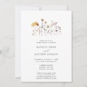 Whimsical Wildblume Boho Wedding Couples Dusche Einladung (Vorderseite)