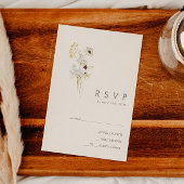 Whimsical Wildblume Bouquet | Elfenbein-RSVP-Karte RSVP Karte