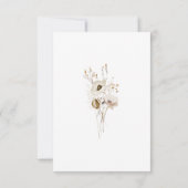 Whimsical Wildblume Bouquet Menü Auswahl RSVP Kart (Rückseite)