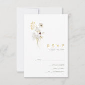 Whimsical Wildblume Bouquet RSVP-Karte RSVP Karte (Vorderseite)