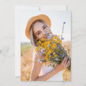 Whimsical Wildblume Brautparty Brunch Foto Einladung (Rückseite)