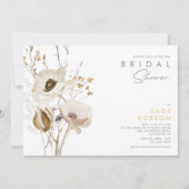 Whimsical Wildblume Bridal Dusche Einladung (Vorderseite)