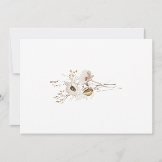 Whimsical Wildblume Bridal Dusche Einladung (Rückseite)