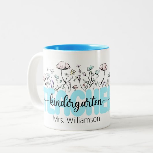 Whimsical Wildblume Ein charmantes Geschenk für Le Zweifarbige Tasse (Vorderseite Links)