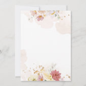 Whimsical Wildblume Elegante Boho Brautparty Einladung (Rückseite)