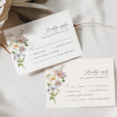 Whimsical Wildblume Elegante Wedding RSVP Card