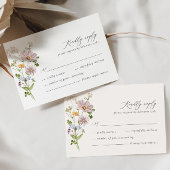 Whimsical Wildblume Elegante Wedding RSVP Card Karte