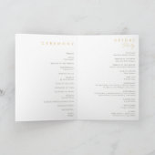 Whimsical Wildblume Elfenbeinfalzprogramm Programm (Innenseite)