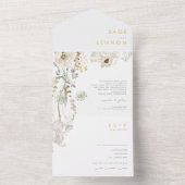 Whimsical Wildblume Foto Siegel und senden All In One Einladung (Innen Boden)