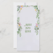 Whimsical Wildblume Hochzeit Zeremonie Einladung (Rückseite)