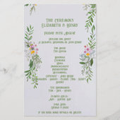 Whimsical Wildblume Hochzeit Zeremonie Einladung Briefpapier (Vorderseite)