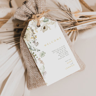 Whimsical Wildblume Meadow Wedding Willkommen Geschenkanhänger