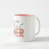 Whimsical Wildblume Personalisiert Bester Lehrer Zweifarbige Tasse (VorderseiteRechts)