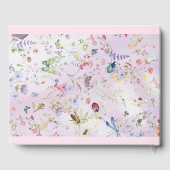 Whimsical Wildblume Pink Gästebuch (Rückseite)