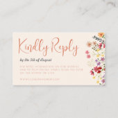 Whimsical Wildblume Script UAWG Scan me Wedding Begleitkarte (Vorderseite)