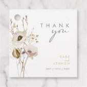 Whimsical Wildblume Vielen Dank für Ihre Unterstüt Geschenkanhänger (Vorderseite)