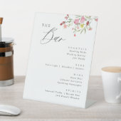 Whimsical Wildblume Wedding Bar Sign Sockelschild (In SItu)
