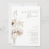 Whimsical Wildblume Wedding Brunch Einladung (Vorderseite)