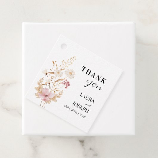 Whimsical Wildblume Wedding Danke, Geschenke Geschenkanhänger (Beispiel)