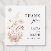 Whimsical Wildblume Wedding Danke, Geschenke Geschenkanhänger (Vorderseite)